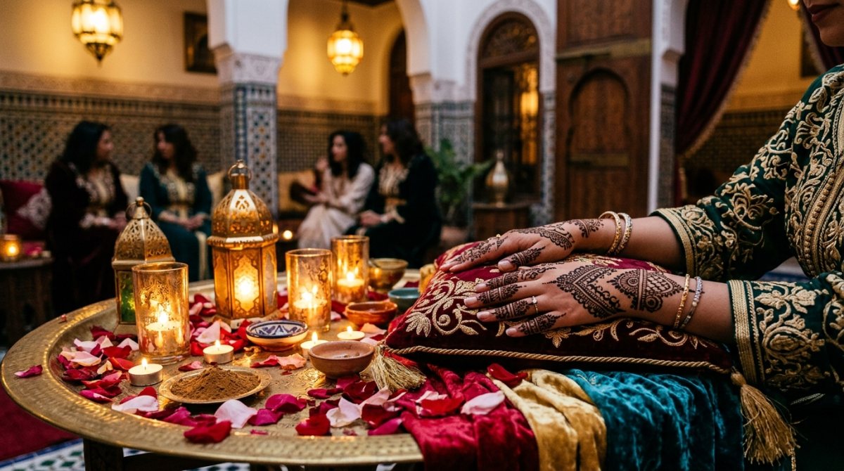 La nuit du henné marocain : sa signification, son étiquette et sa beauté